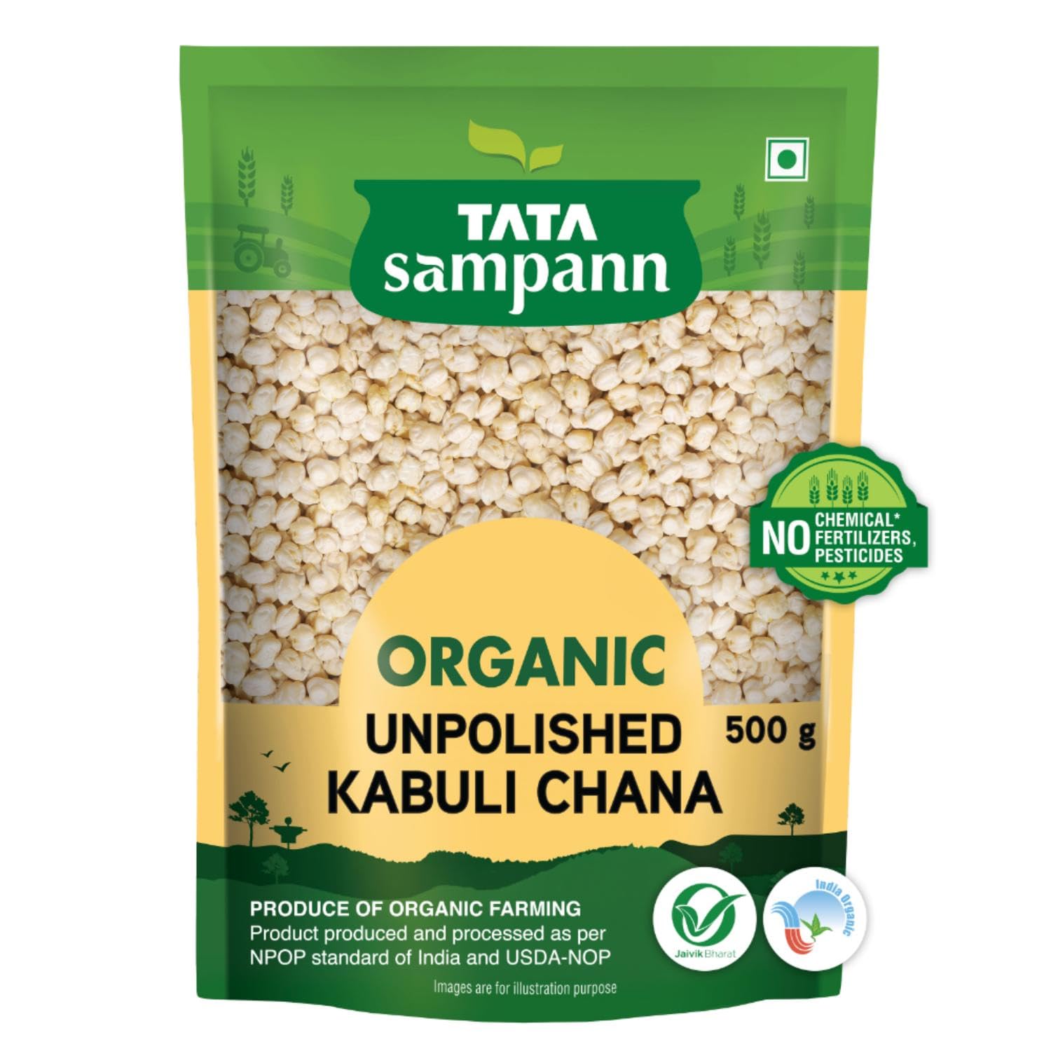 Tata Sampann Organic Kabuli Chana – 500 g