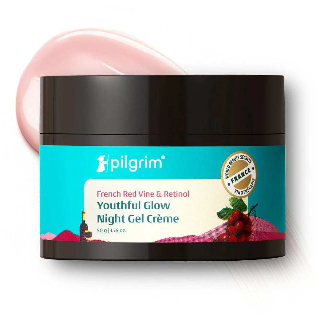 Pilgrim French Red Vine & Retinol Youthful Glow Night Gel Crème – 50 g
