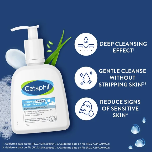 Cetaphil Hydrating Foaming Cream Cleanser – 236 ml