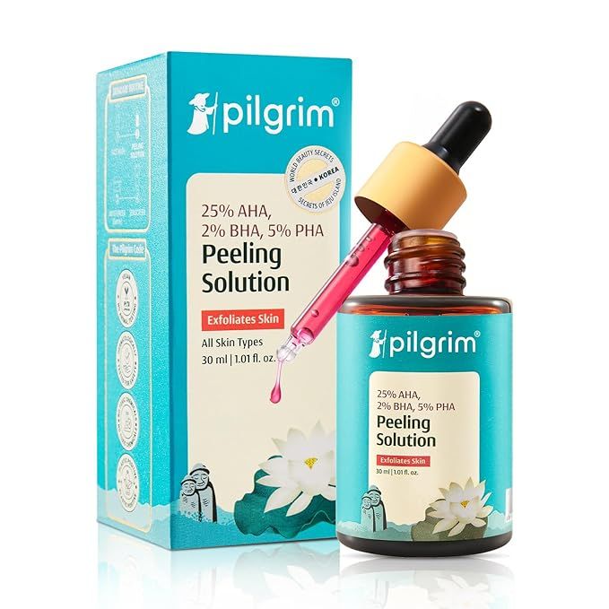 Pilgrim 25% AHA, 2% BHA, 5% PHA Peeling Solution – 30 ml