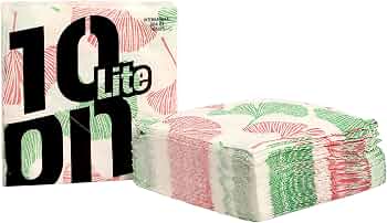 10on Tissues Lite Extra Soft Luncheons – Printed – 33 × 33 cm – 50 Pulls – 2 Ply