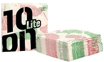 10on Tissues Lite Extra Soft Luncheons – Printed – 33 × 33 cm – 50 Pulls – 2 Ply